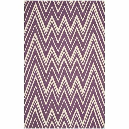 SAFAVIEH 6 x 6 ft. Cambridge Hand Tufted Square Area RugPurple & Ivory CAM711P-6SQ